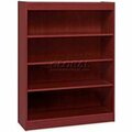 Sp Richards Lorell® 4-Shelf Panel End Hardwood Veneer Bookcase, 36"W x 12"D x 48"H, Mahogany LLR60072